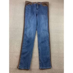 Ecru Los Feliz Women 28 Blue Jeans Brown Soft Velvet‎ Inset